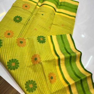 Tant Banarasi Cotton Handloom Saree - Green