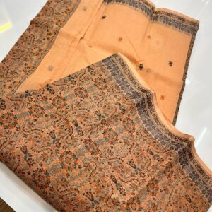 Tant Banarasi Cotton Handloom Saree - Peach