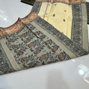 Tant Banarasi Cotton Handloom Saree - Cream