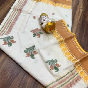 Tant Banarasi Cotton Handloom Saree - Cream