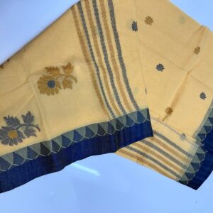 Tant Banarasi Cotton Handloom Saree - Beige