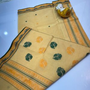 Tant Banarasi Cotton Handloom Saree - Beige