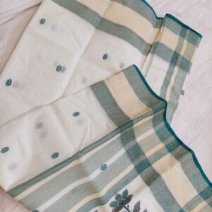 Tant Banarasi Cotton Handloom Saree - Cream