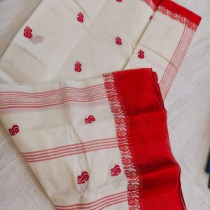 Tant Banarasi Cotton Handloom Saree - Cream