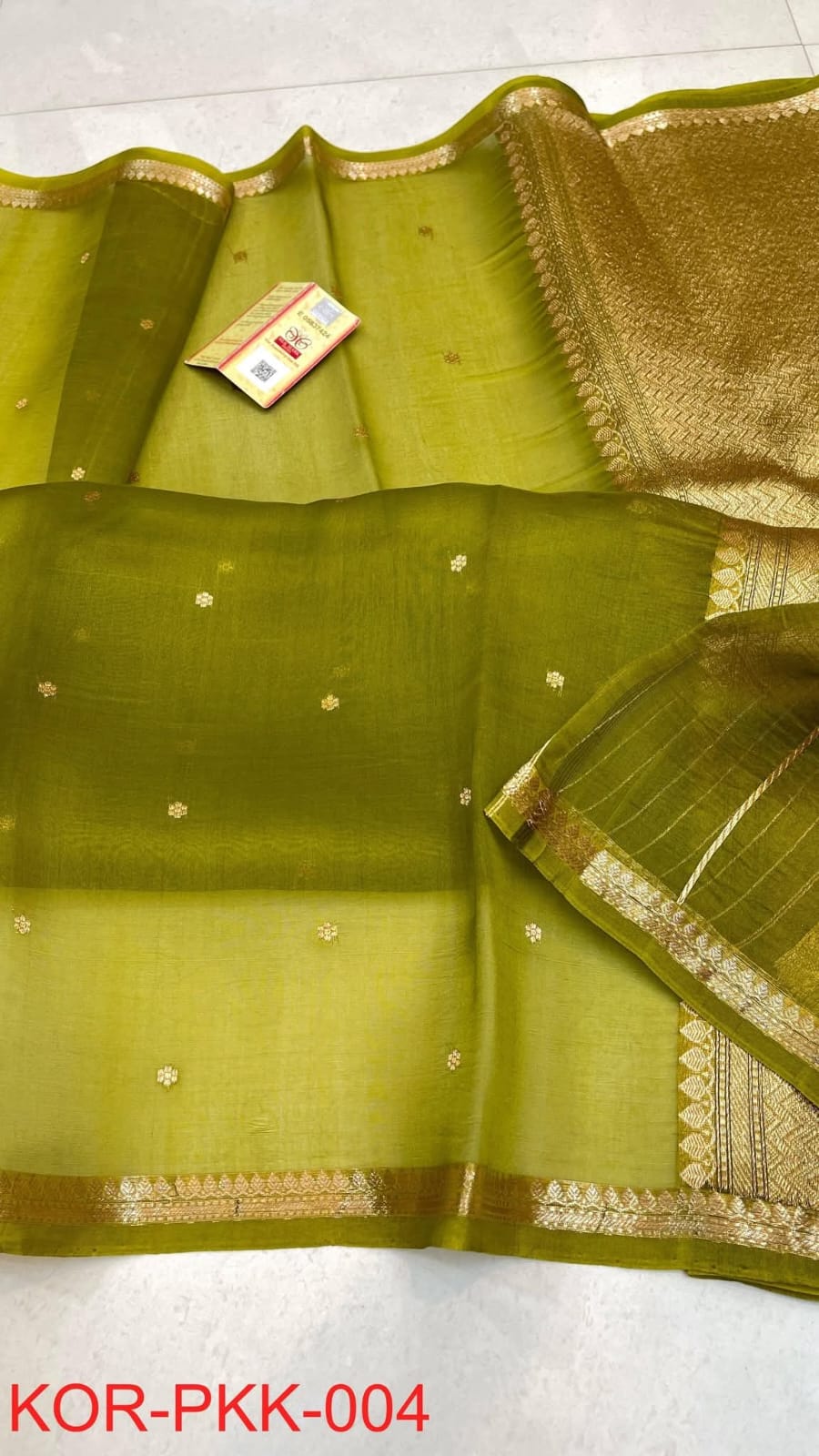 Pure Organza Silk Saree - Green