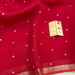 Pure Organza Silk Saree - Red