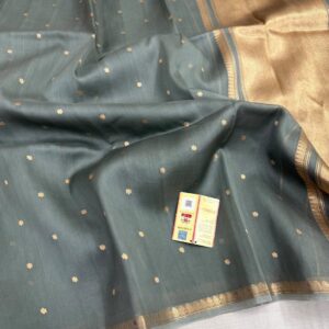 Pure Organza Silk Saree - Grey