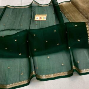 Pure Organza Silk Saree - Green