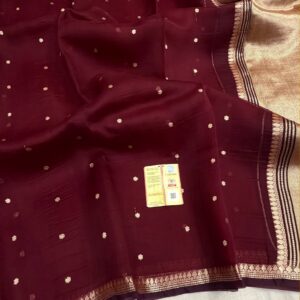 Pure Organza Silk Saree - Maroon