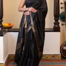 Pure Tussar Silk Saree - Black