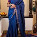Pure Tussar Silk Saree - Purple