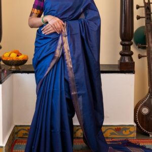 Pure Tussar Silk Saree - Purple