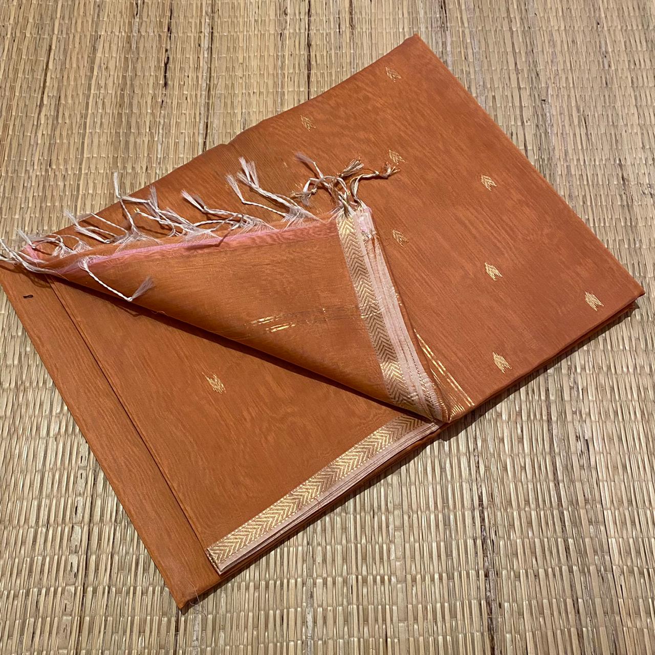 Cotton Silk Saree - Brown