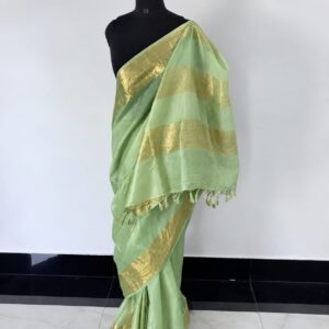 MAHATI Tussar Muga Silk Saree - Green