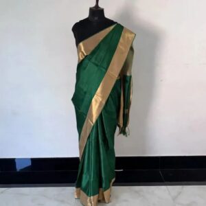 MAHATI Tussar Muga Silk Saree - Green