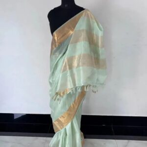 MAHATI Tussar Muga Silk Saree - Green