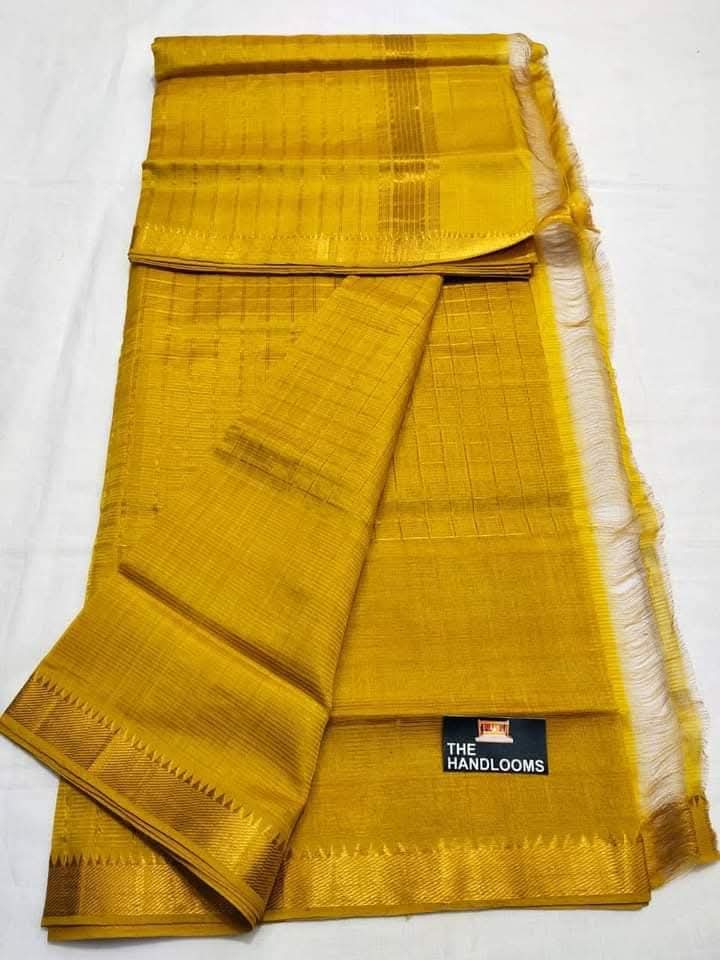 MAHATI Cotton Silk Saree - Yellow
