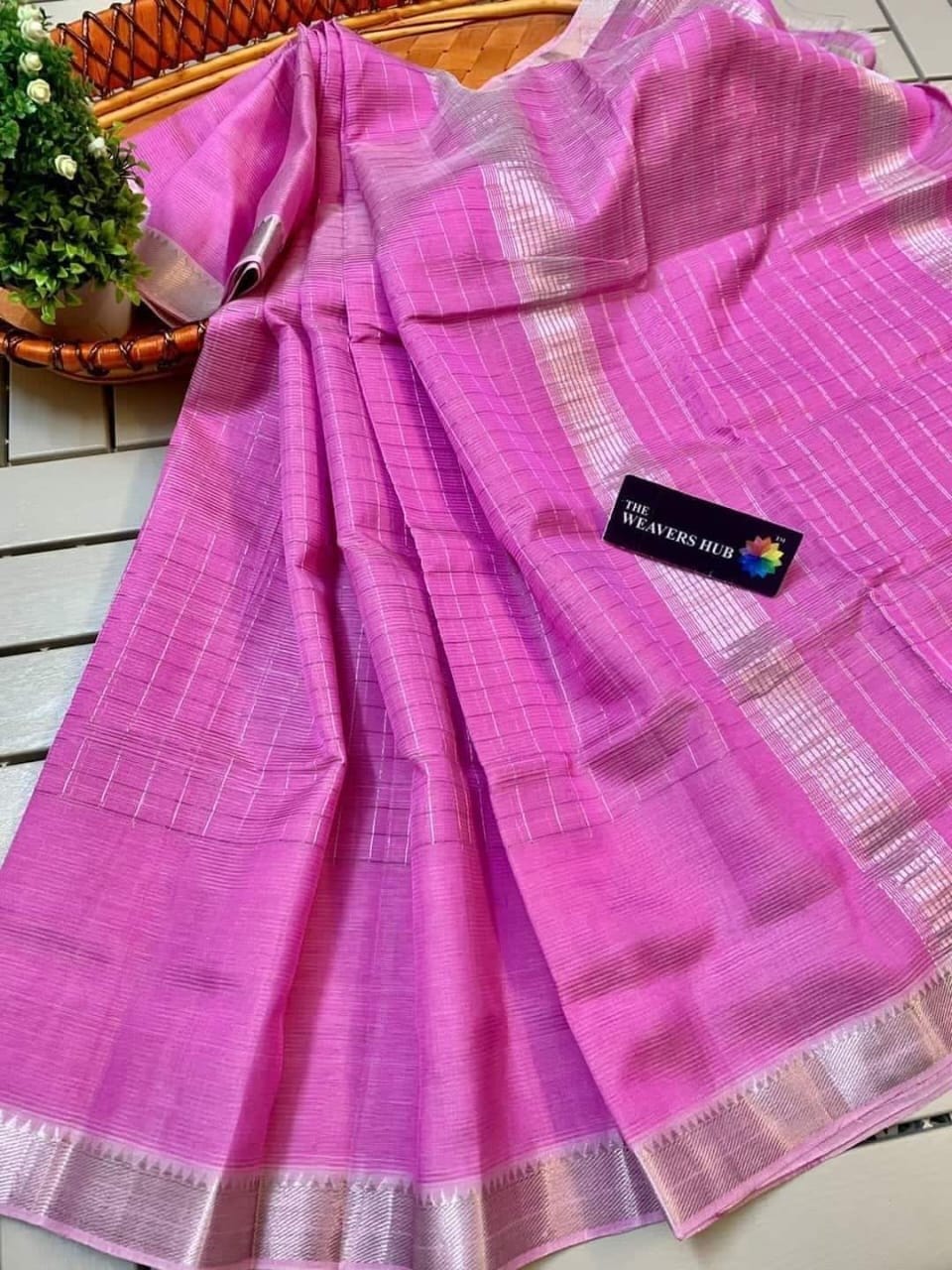 MAHATI Cotton Silk Saree - Pink