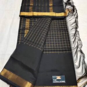 MAHATI Cotton Silk Saree - Black