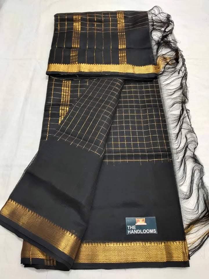MAHATI Cotton Silk Saree - Black