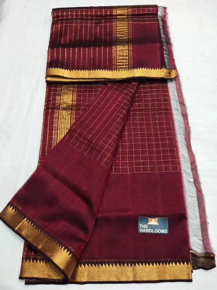 MAHATI Cotton Silk Saree - Maroon