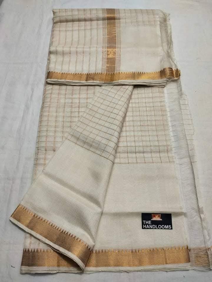 MAHATI Cotton Silk Saree - Cream