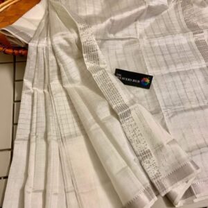 MAHATI Cotton Silk Saree - White
