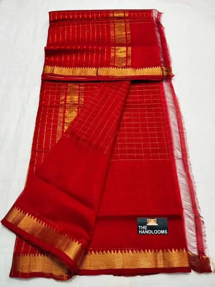 MAHATI Cotton Silk Saree - Red
