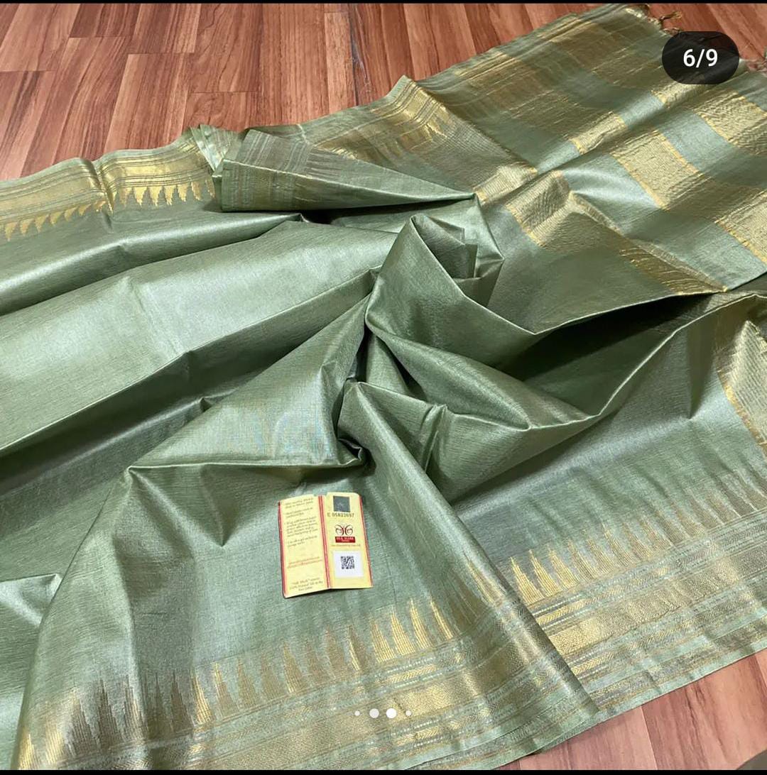 MAHATI Cotton Silk Saree - Green