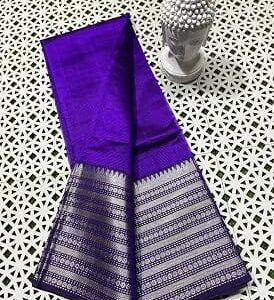 MAHATI Cotton Silk Saree - Violet