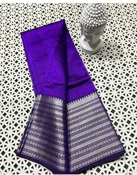 MAHATI Cotton Silk Saree - Violet