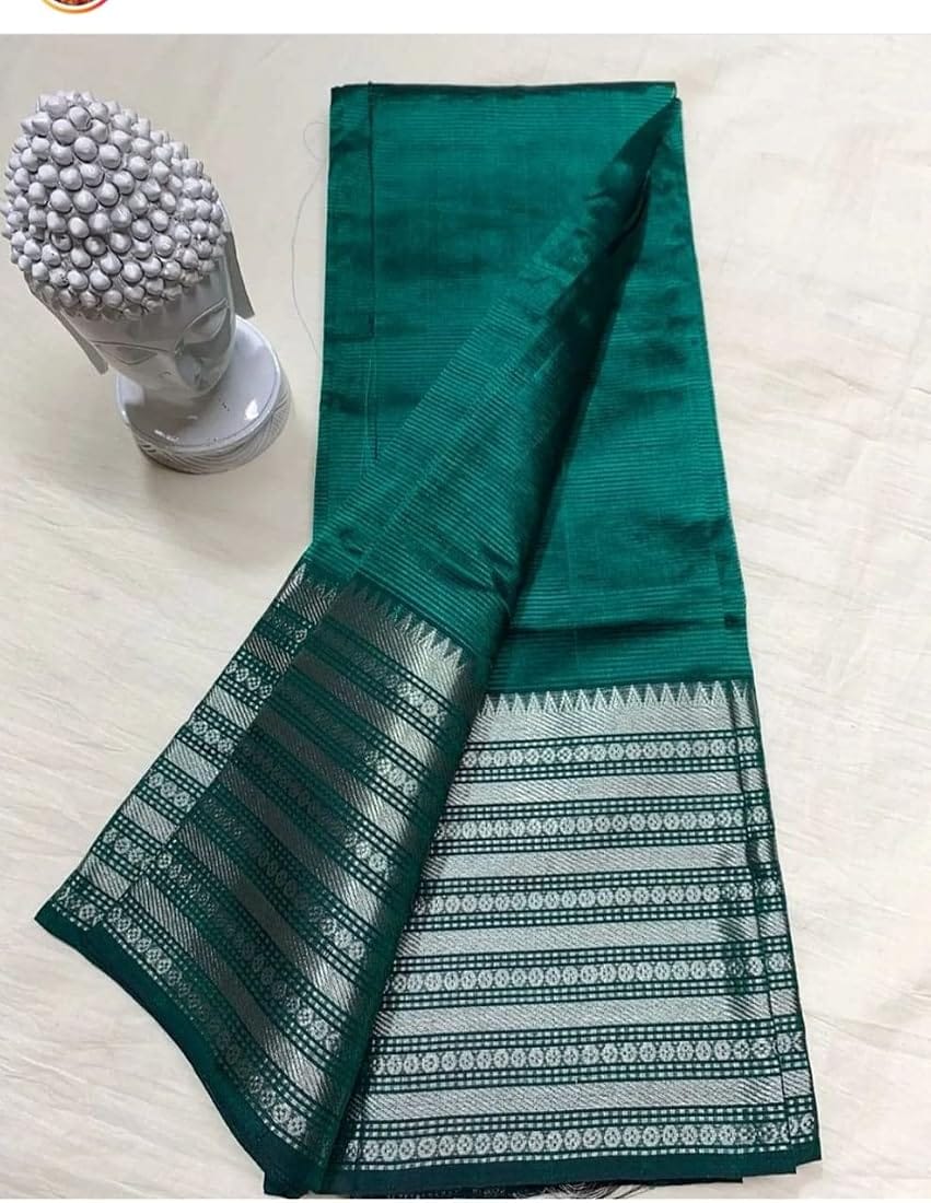 MAHATI Cotton Silk Saree - Teal