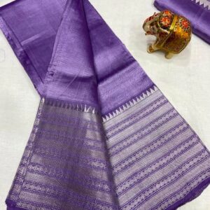 MAHATI Cotton Silk Saree - Lavender