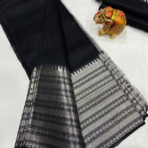 MAHATI Cotton Silk Saree - Black