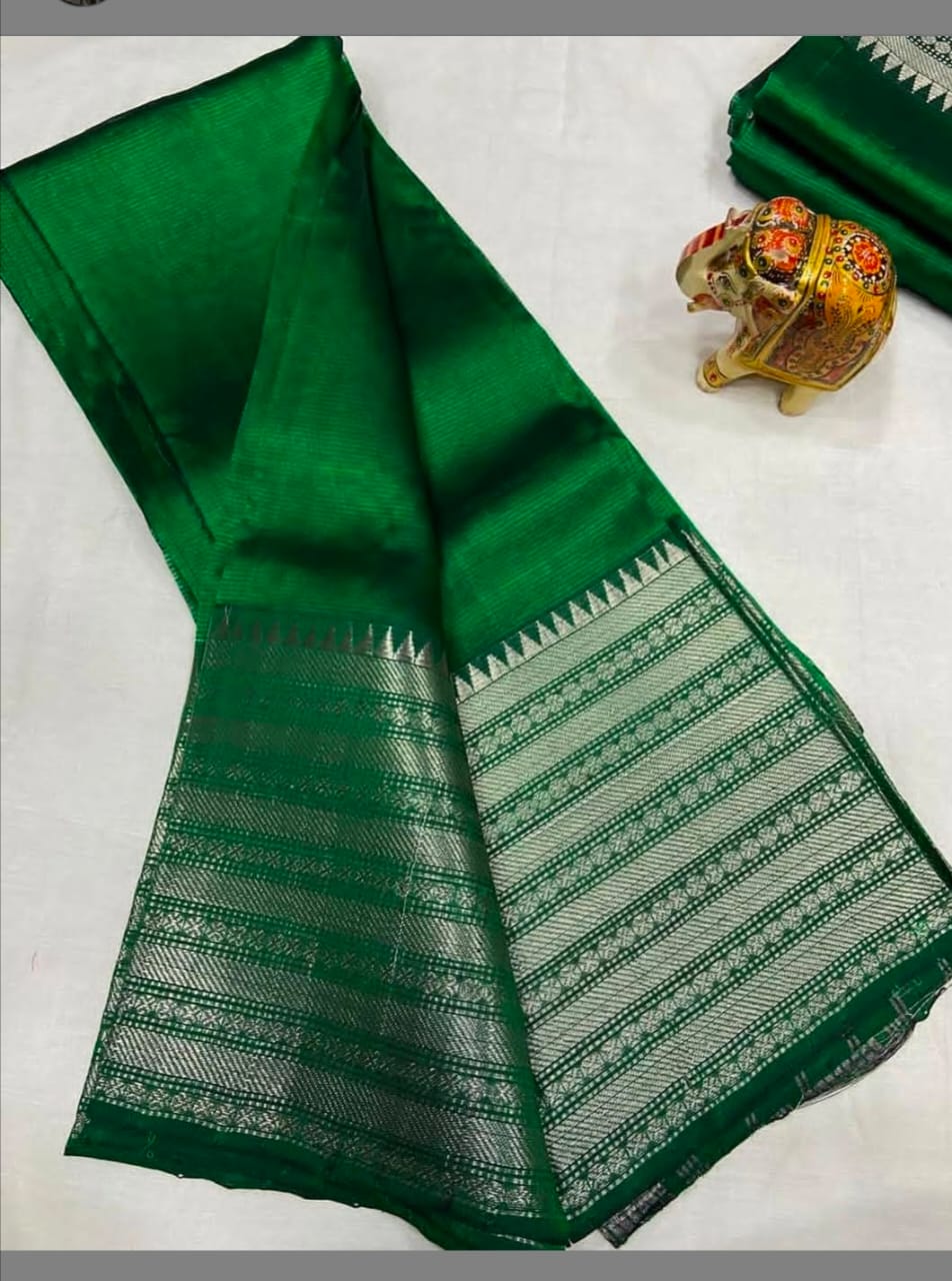 MAHATI Cotton Silk Saree - Green