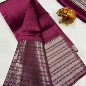 MAHATI Cotton Silk Saree - Wine