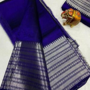 MAHATI Cotton Silk Saree - Blue