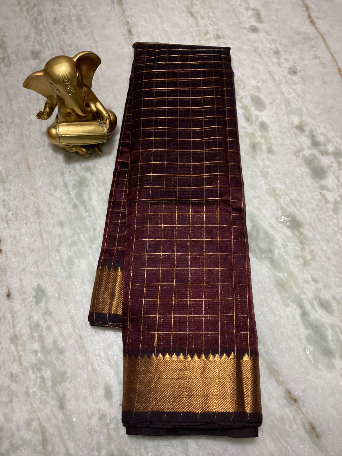 MAHATI Cotton Silk Saree - Maroon
