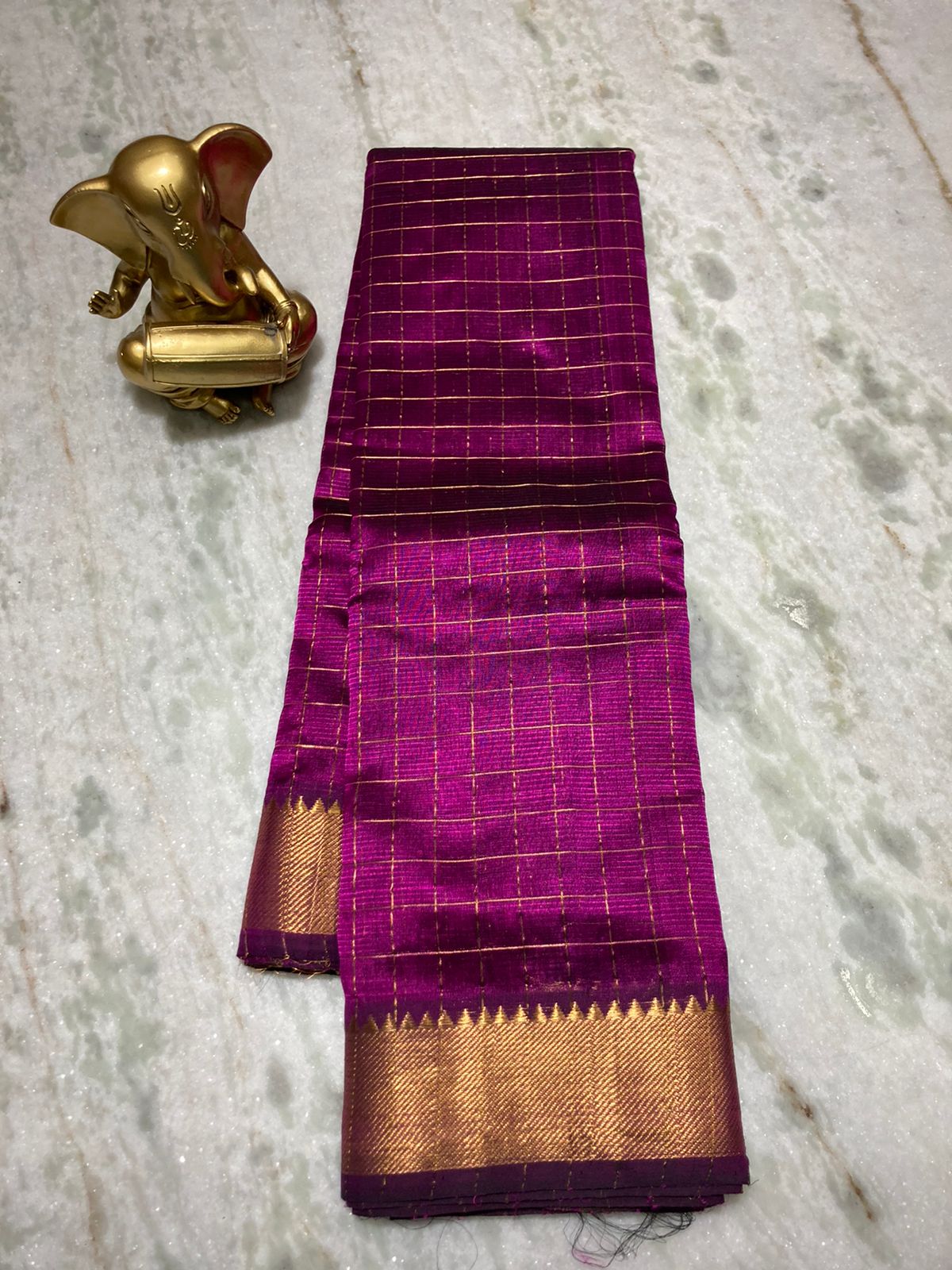 MAHATI Cotton Silk Saree - Magenta