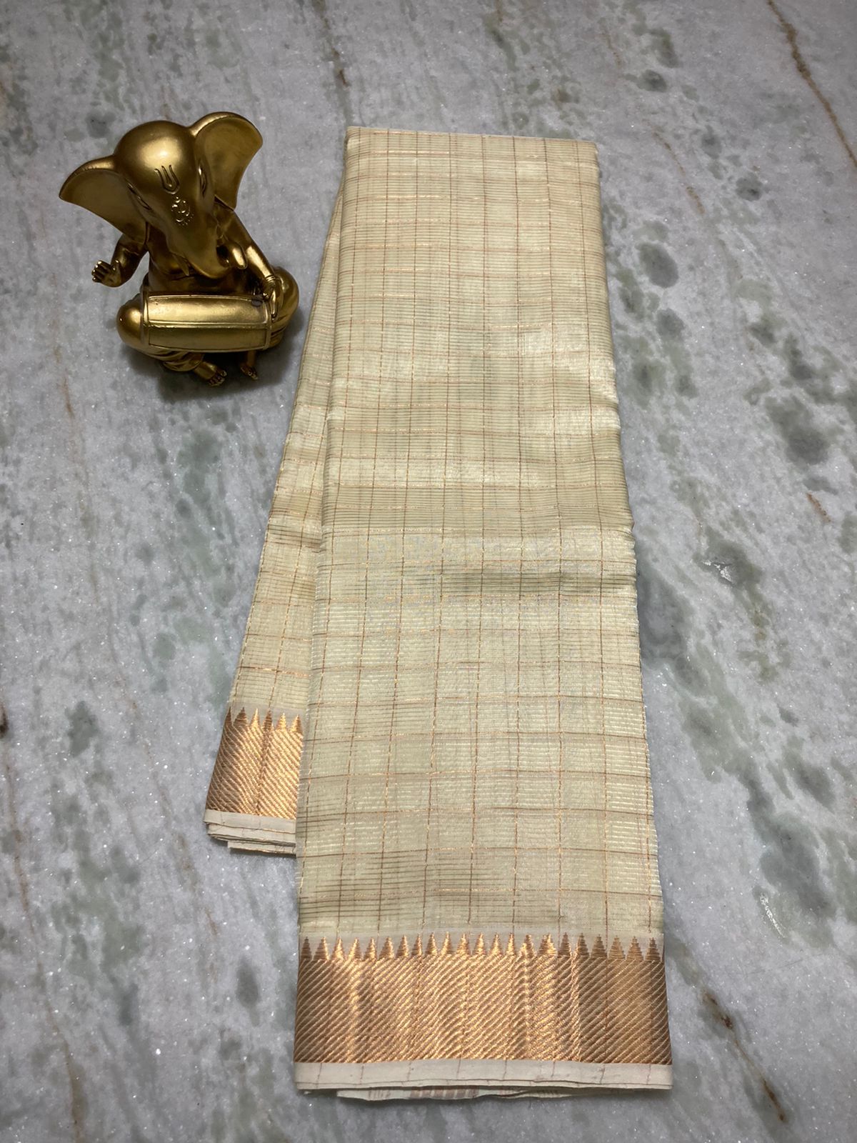 MAHATI Cotton Silk Saree - Cream