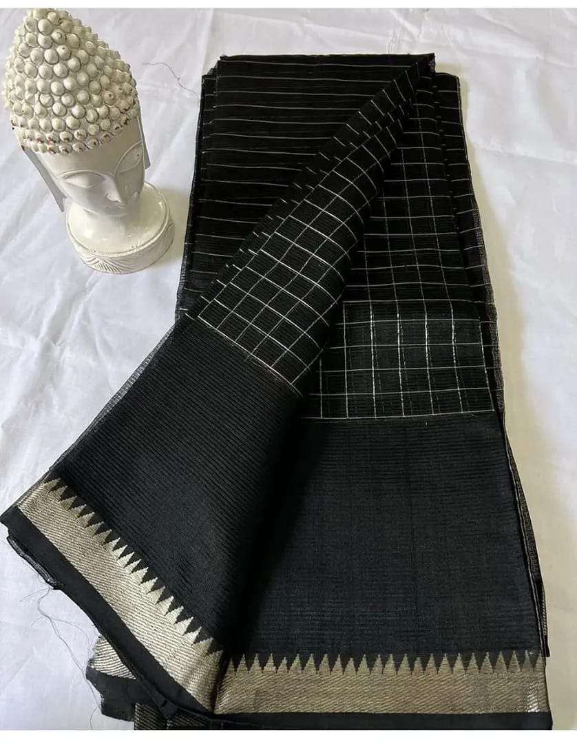 MAHATI Cotton Silk Saree - Black