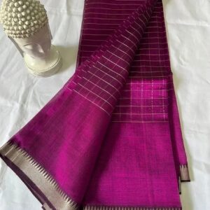 MAHATI Cotton Silk Saree - Magenta