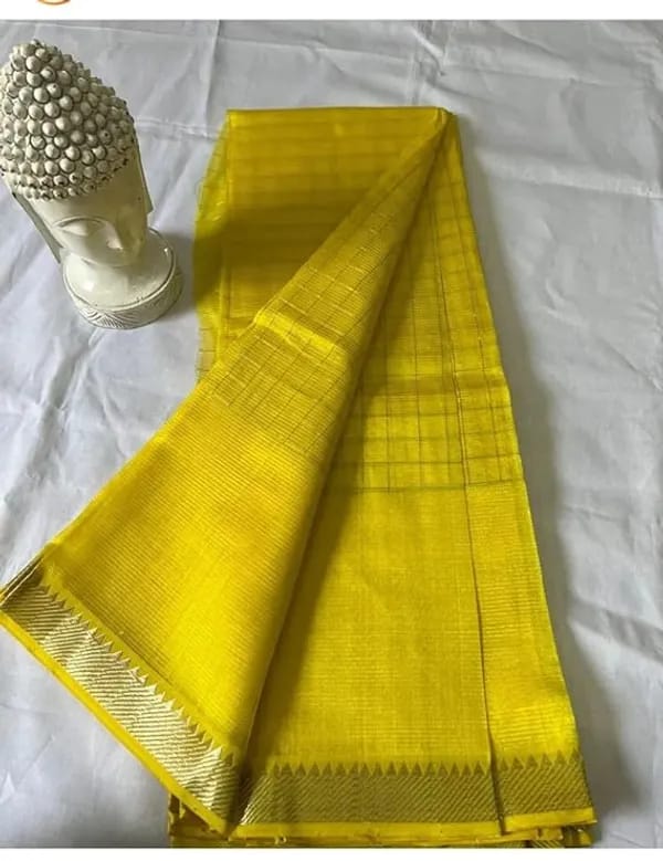 MAHATI Cotton Silk Saree - Yellow