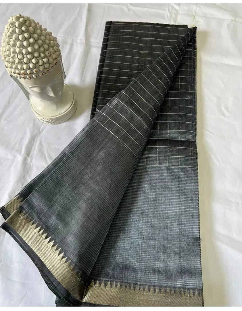 MAHATI Cotton Silk Saree - Grey