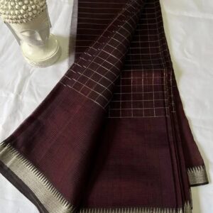 MAHATI Cotton Silk Saree - Brown