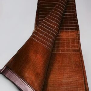 MAHATI Cotton Silk Saree - Brown