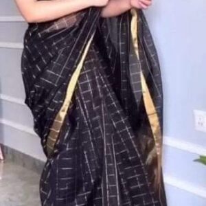 MAHATI Cotton Silk Saree - Black