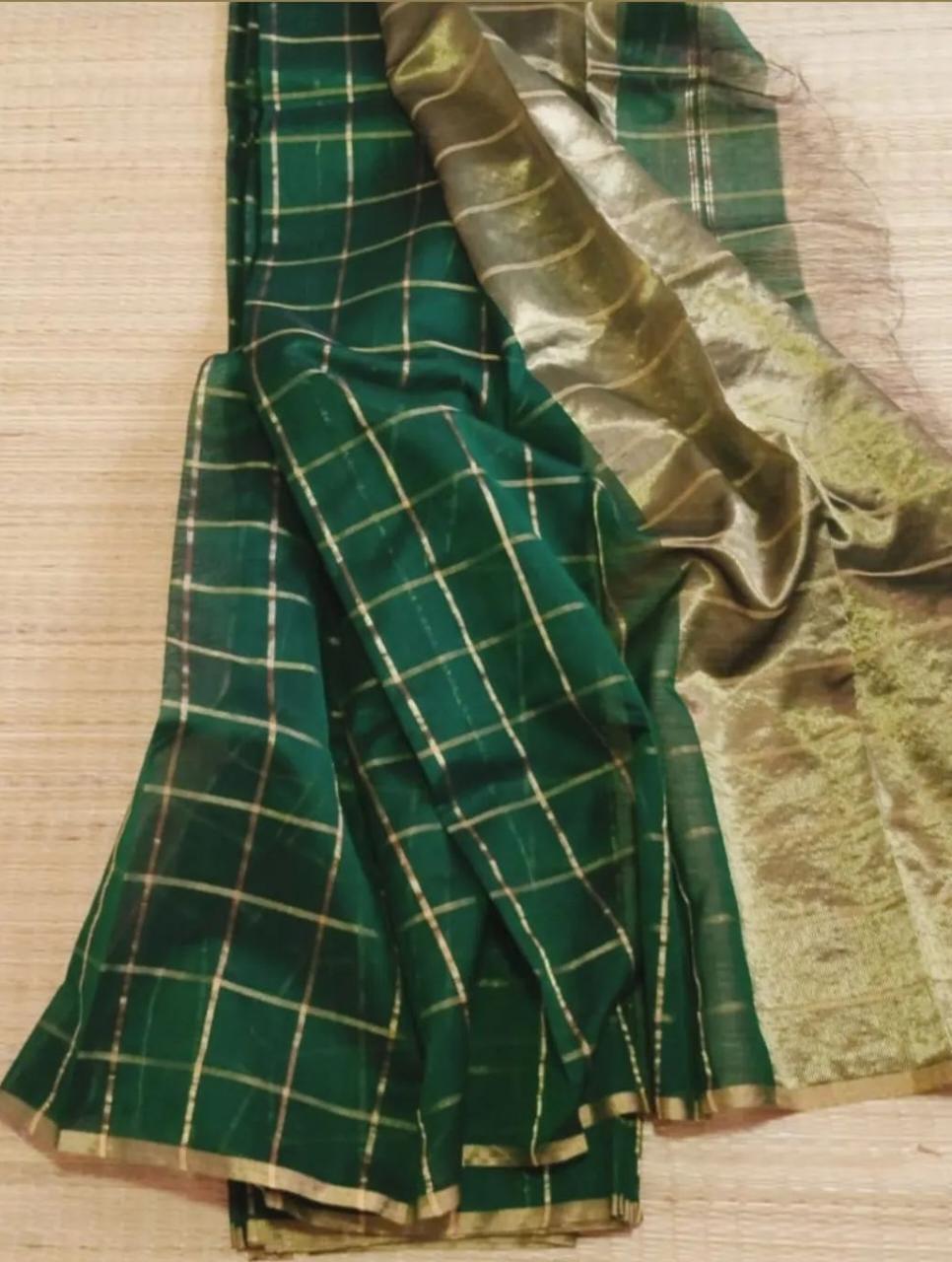 MAHATI Cotton Silk Saree - Green