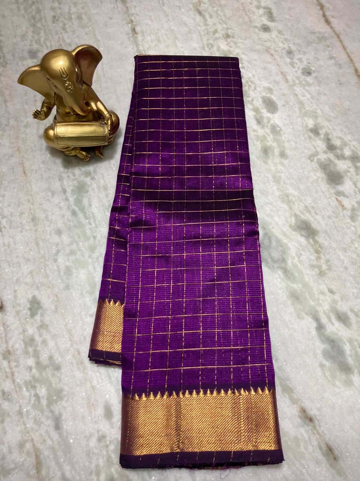 MAHATI Cotton Silk Saree - Purple